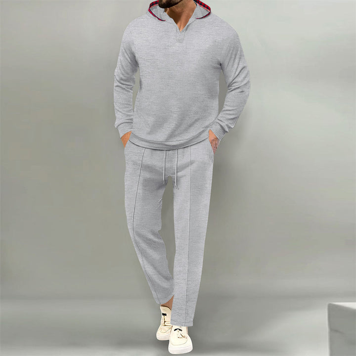 Herren Freizeitanzug mit lässiger Kapuze und atmungsaktiver Struktur Aliams