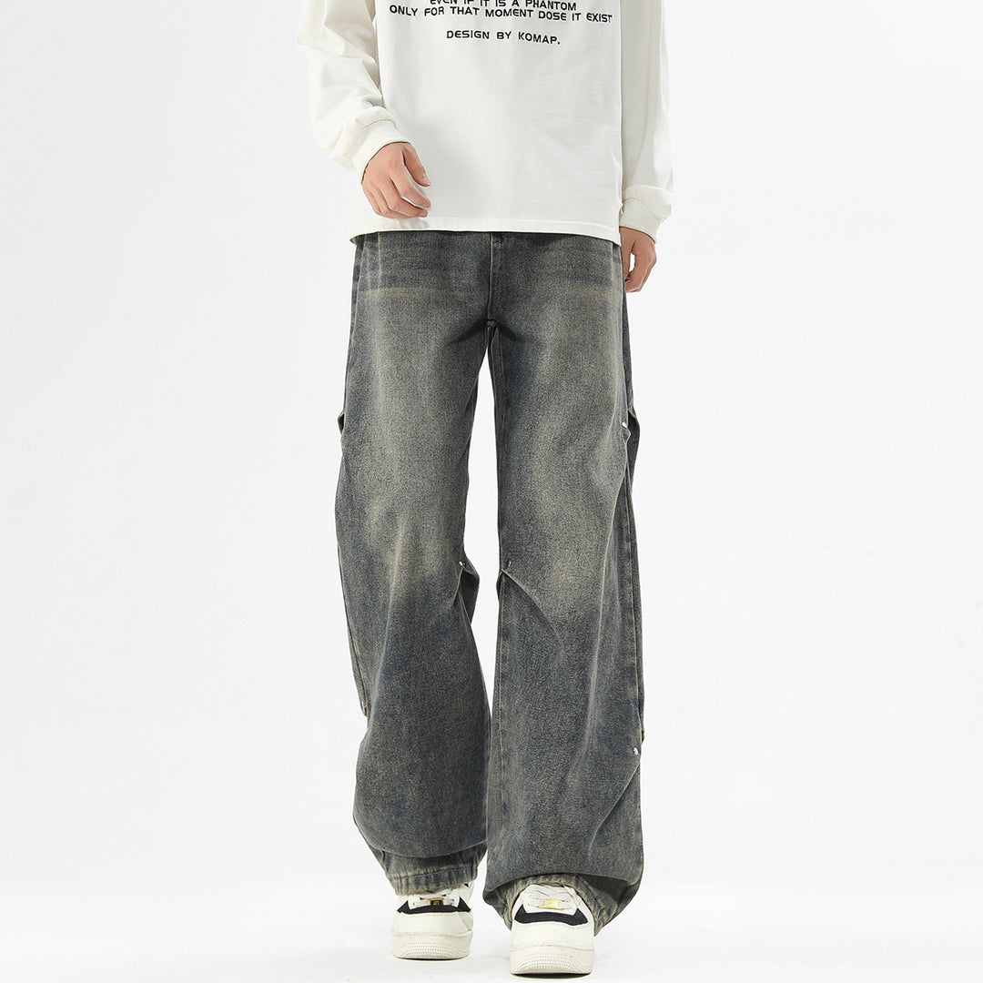 Herren baggy Jeanshose mit lässigem Schnitt und praktischen Taschen Aliams