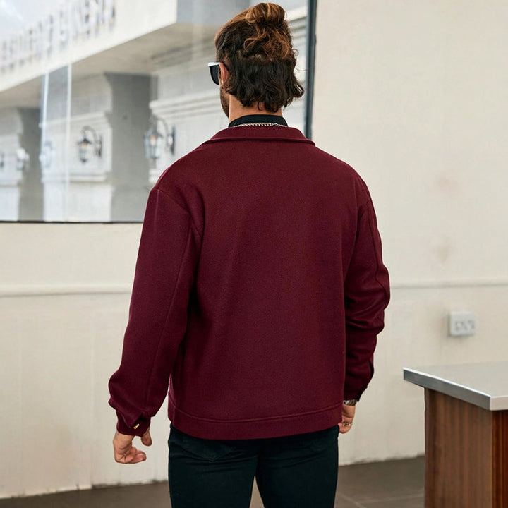 Herren City-Stil Jacke mit verstecktem Reißverschluss von Aliams