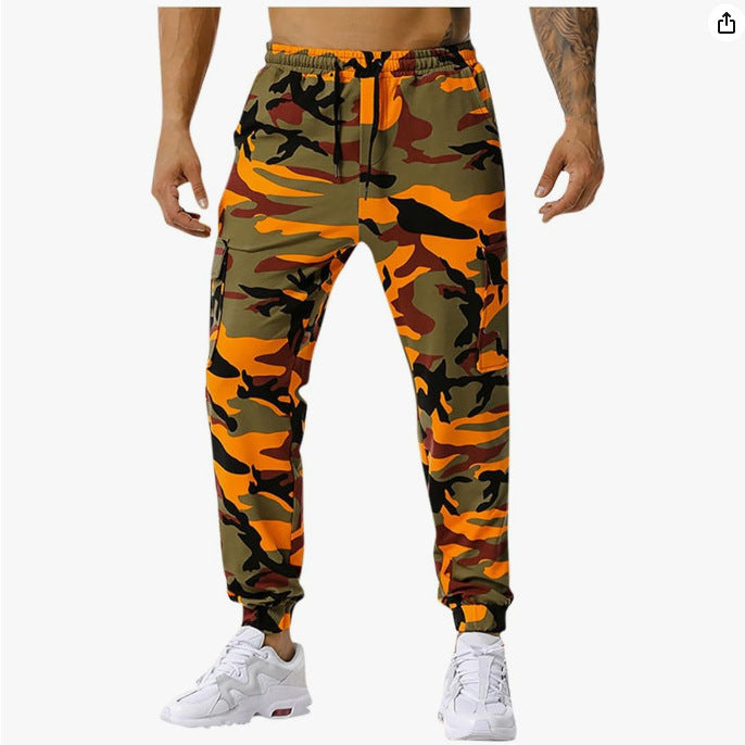 Herren Cargohose mit modischem Camouflage-Muster Aliams