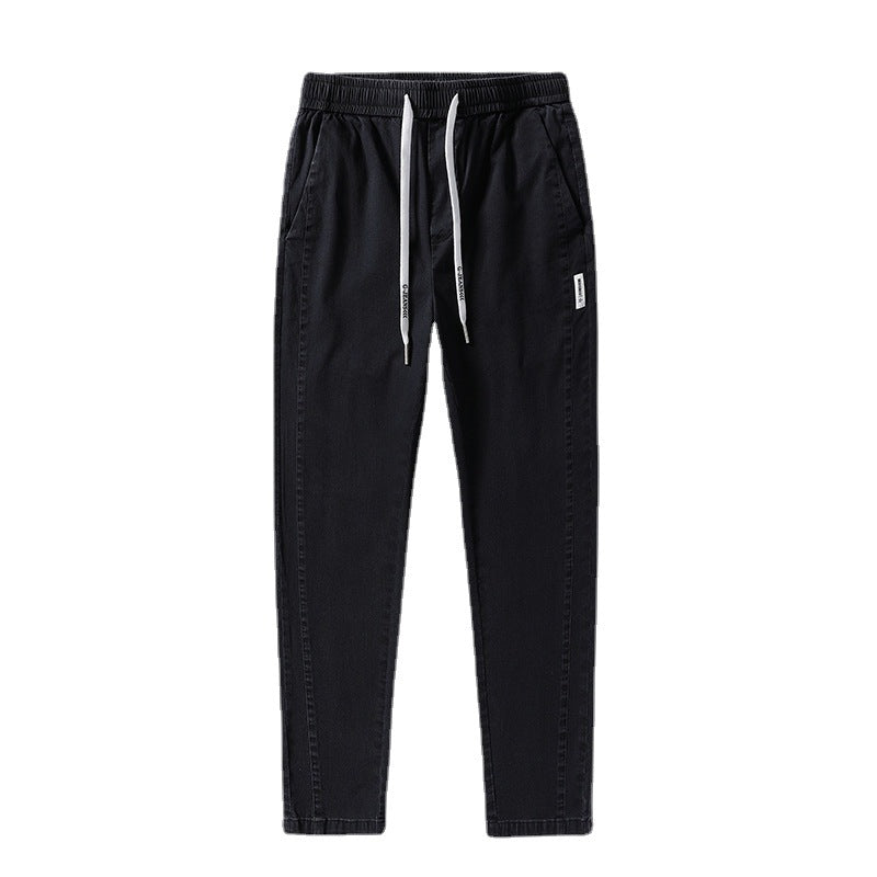 Herren bequeme Chinohose mit verstellbarem Bund und seitlichen Taschen Aliams