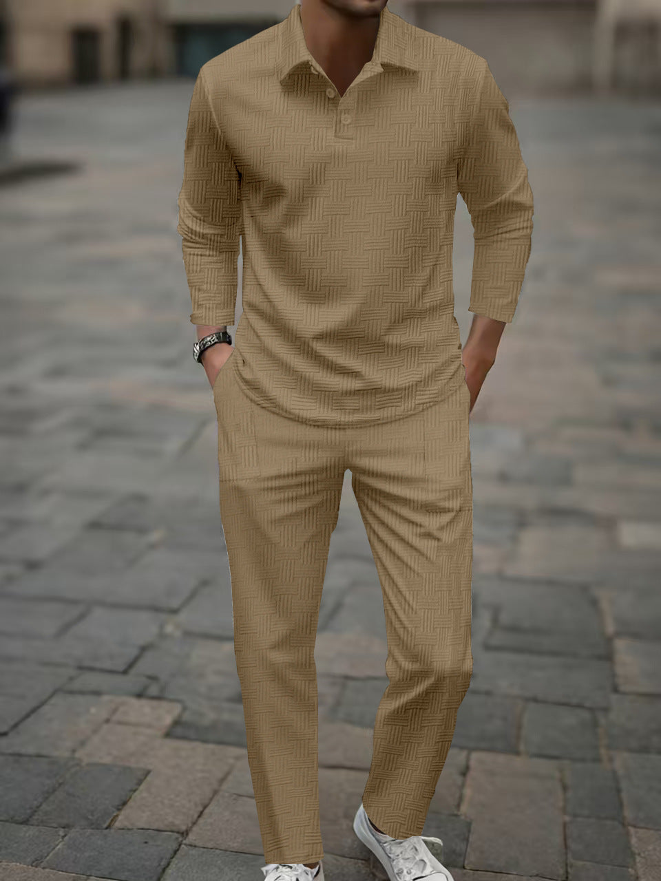 Herren eleganter und bequemer Freizeitanzug mit strukturiertem Design Aliams