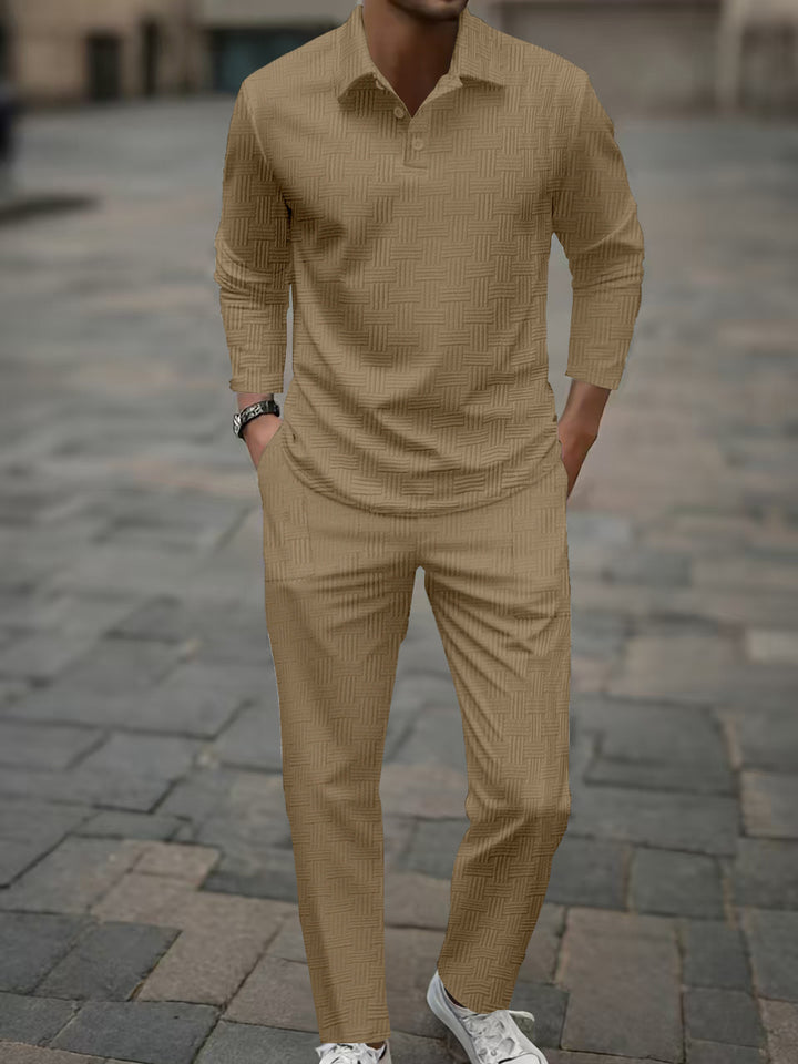 Herren eleganter und bequemer Freizeitanzug mit strukturiertem Design Aliams