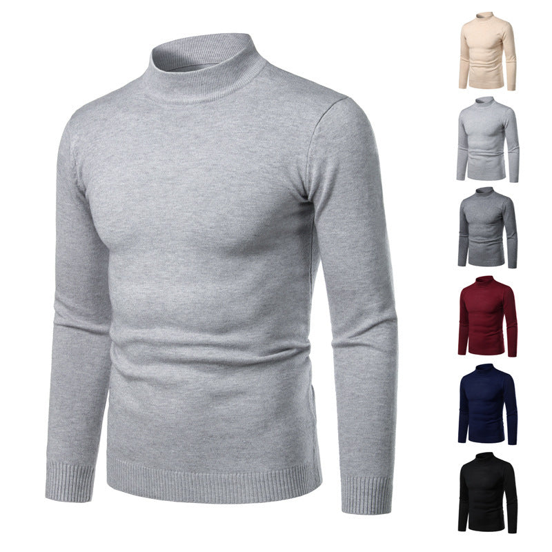 Herren warme Rollkragenpullover aus feinem Strickmaterial Aliams
