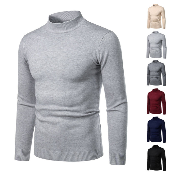 Herren warme Rollkragenpullover aus feinem Strickmaterial Aliams