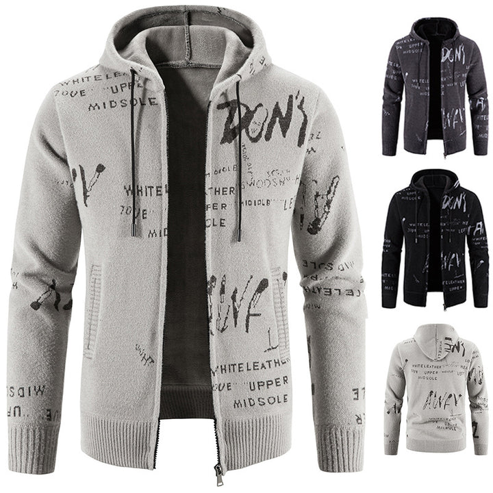Herren Kapuzenjacke mit grafischem Print und hochelastischen Eigenschaften Aliams