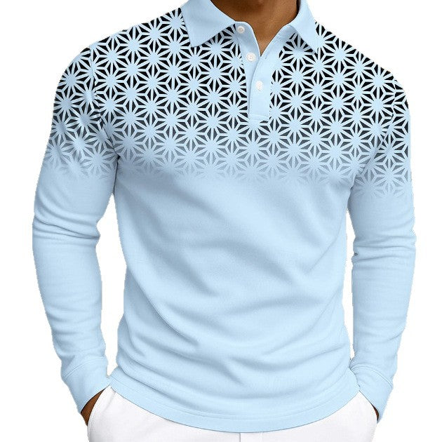 Herren Poloshirt mit trendigem, graphischen Mustermix Aliams