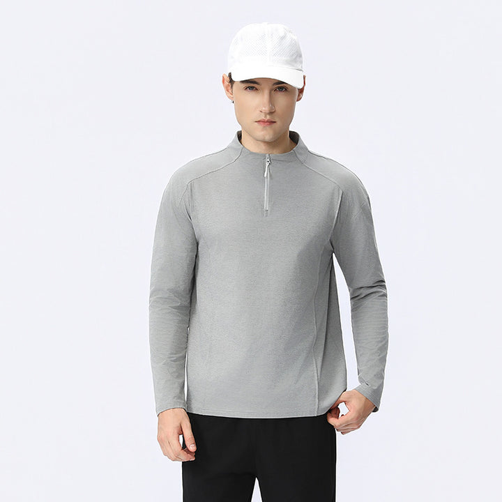 Herren Funktionsshirt mit Reißverschluss und atmungsaktiver Stofftechnologie Aliams