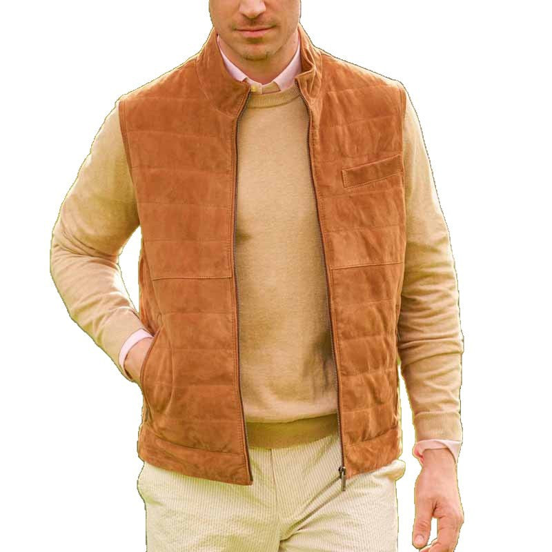 Herren elegante Steppweste aus hochwertigem Material Aliams