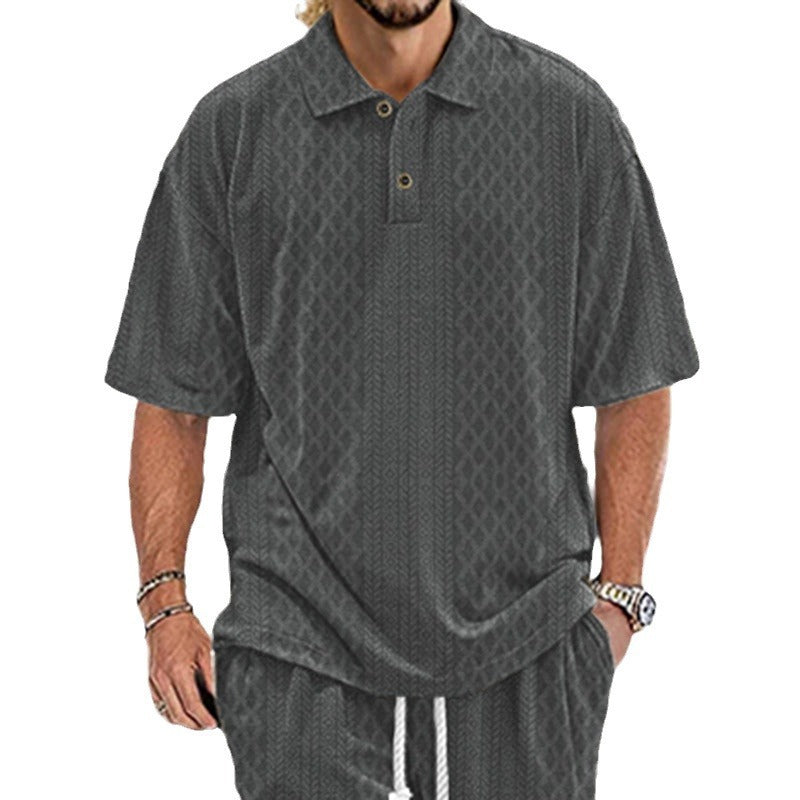 Herren Polohemd mit strukturiertem Design und bequemer Passform Aliams