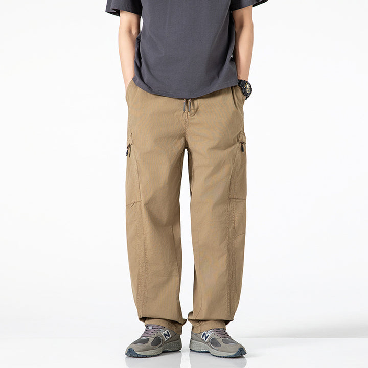 Herren bequeme Cargo-Hose mit praktischen Seiten- und Gesäßtaschen Aliams