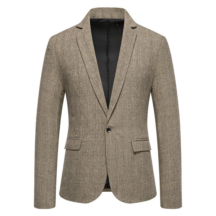 Herren eleganter Blazer mit feinem Karomuster Aliams