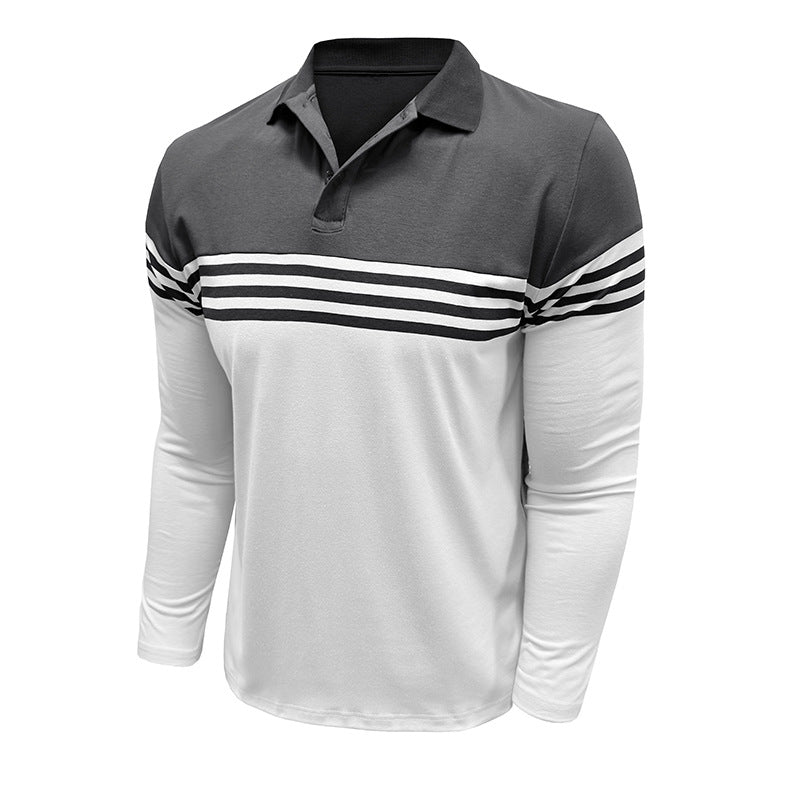 Herren Poloshirt mit modischem Streifenmix und hochwertigem Baumwollmaterial Aliams