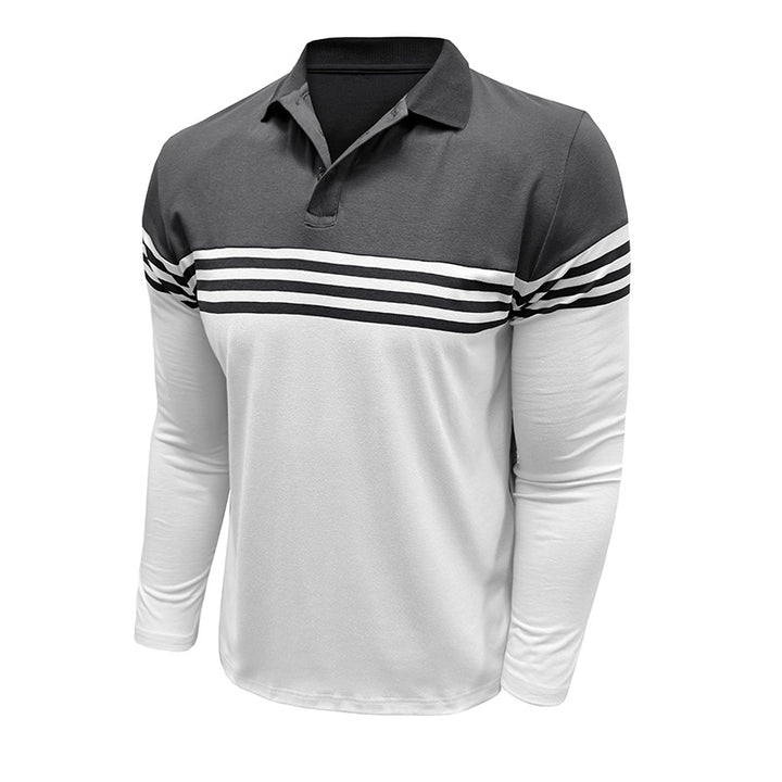 Herren Poloshirt mit modischem Streifenmix und hochwertigem Baumwollmaterial Aliams