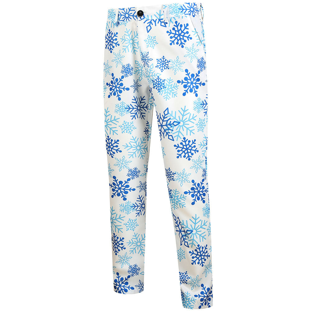 Herren elegantes Anzug-Set mit kreativem Schneeflocken-Muster Aliams