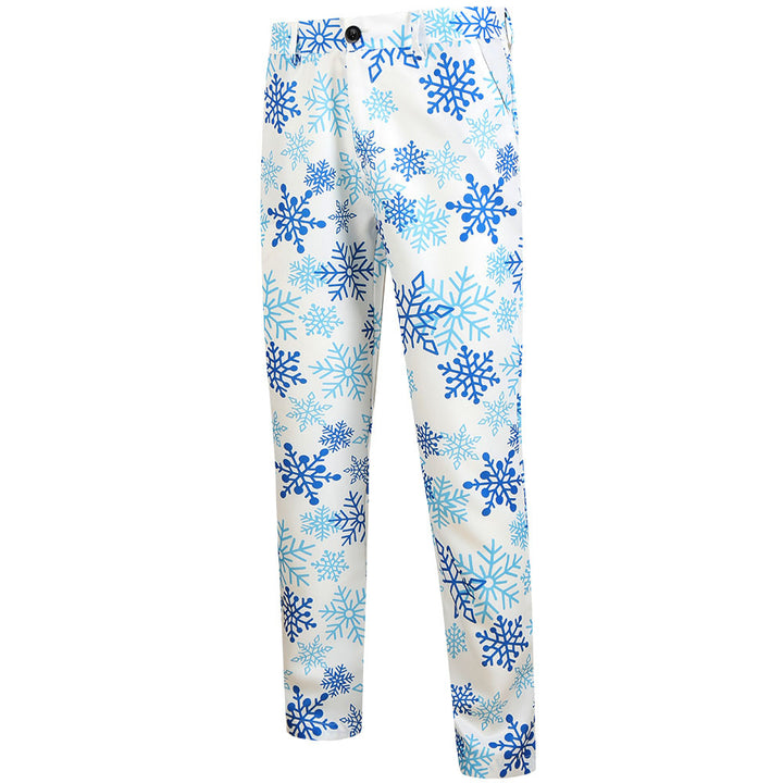 Herren elegantes Anzug-Set mit kreativem Schneeflocken-Muster Aliams