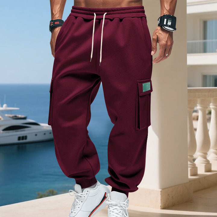 Herren bequeme Cargo-Jogginghose mit funktionalen Taschen Aliams
