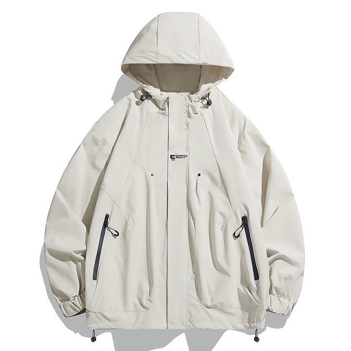 Unisex Funktionsjacke mit wasserabweisenden Eigenschaften und verstellbarem Kapuzenkragen Aliams