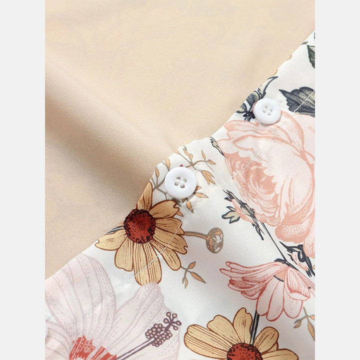 Herren Florales Kurzarmhemd Aliams