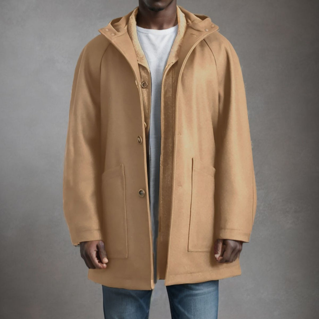 Herren praktische und elegante Softshell-Jacke mit Kapuze Aliams