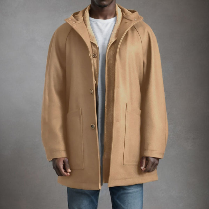 Herren praktische und elegante Softshell-Jacke mit Kapuze Aliams