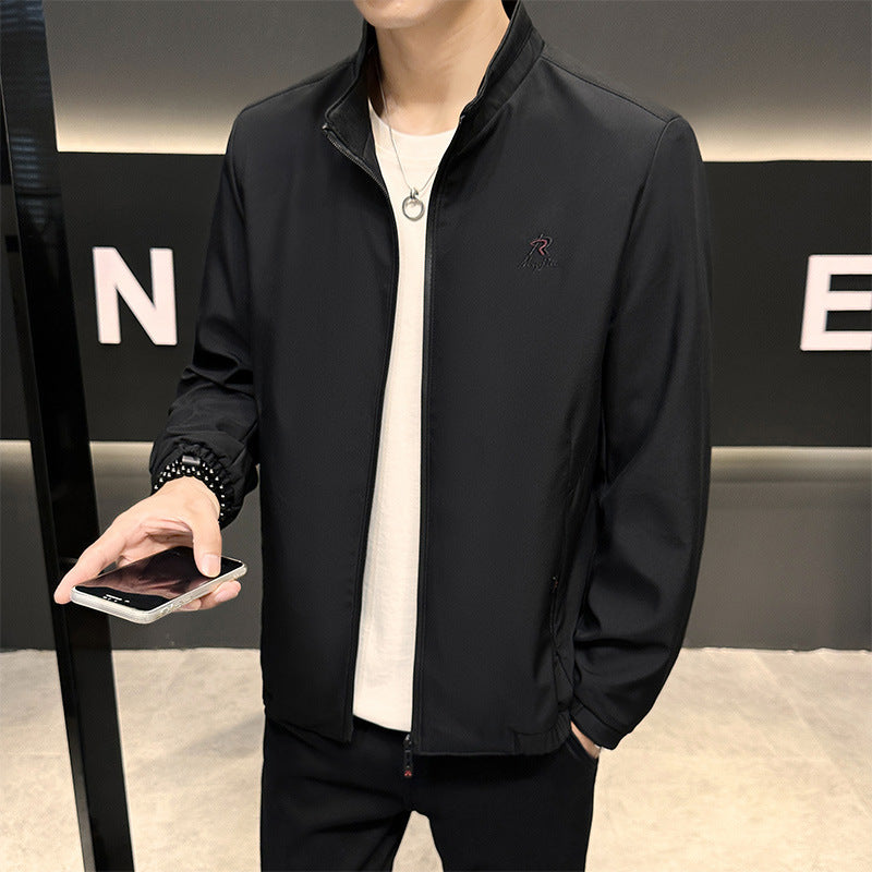 Herren sportliche Übergangsjacke mit hohem Kragen Aliams