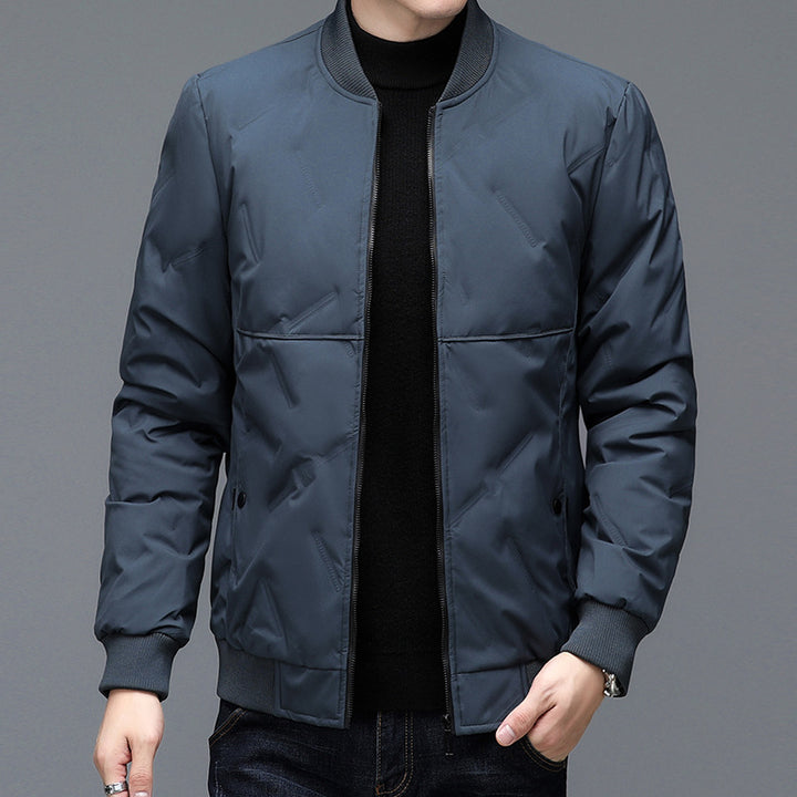 Herren Stepp-Bomberjacke mit hohem Kragen und reflektierenden Details Aliams