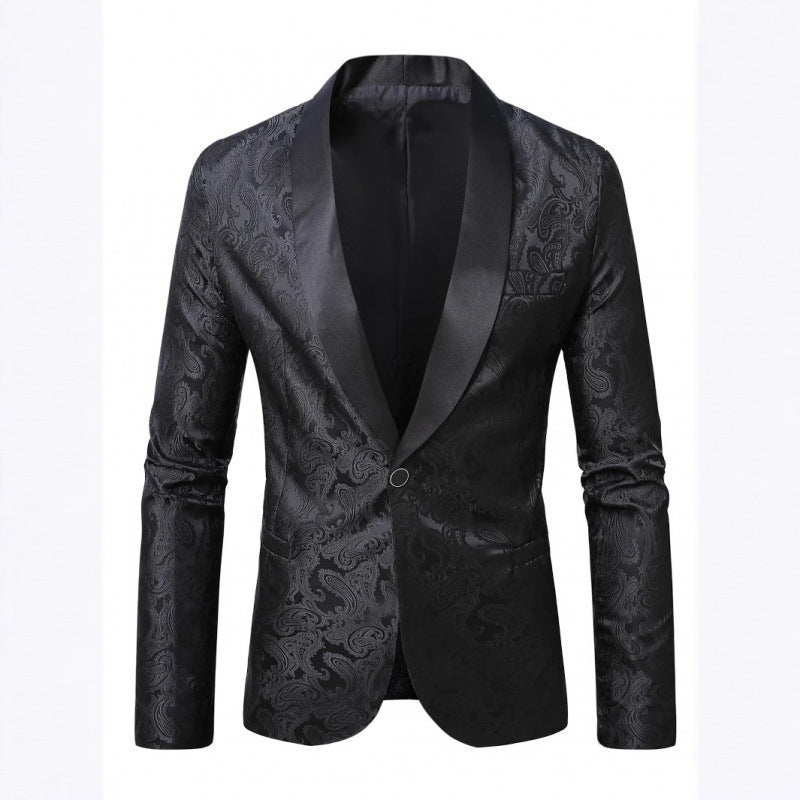 Herren eleganter Smoking-Blazer mit paisley Muster Aliams