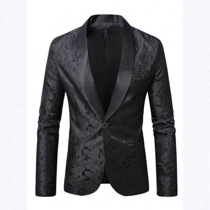 Herren eleganter Smoking-Blazer mit paisley Muster Aliams