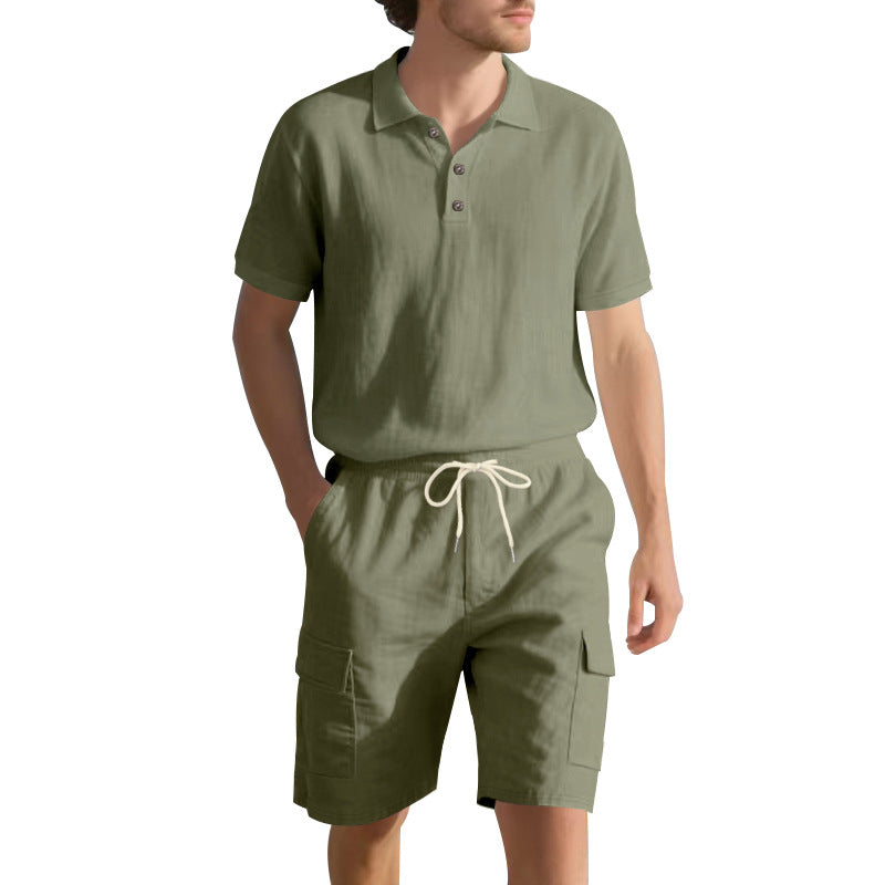 Herren Freizeit-Set mit atmungsaktivem Polo-Shirt und komfortablen Shorts Aliams