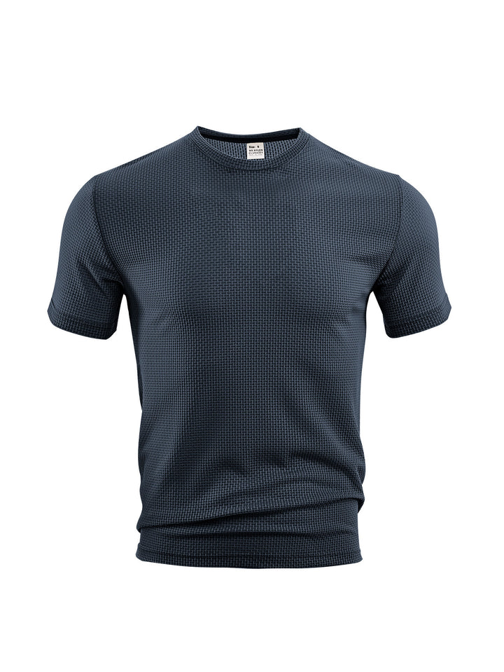 Herren funktionales Kurzarmshirt mit strukturiertem Material Aliams