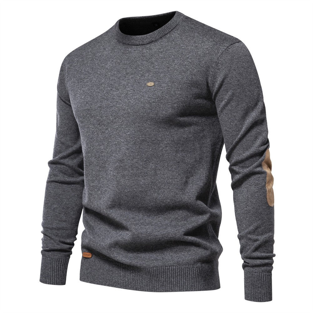 Herren Rundhals Pullover aus weichem Strickstoff Aliams