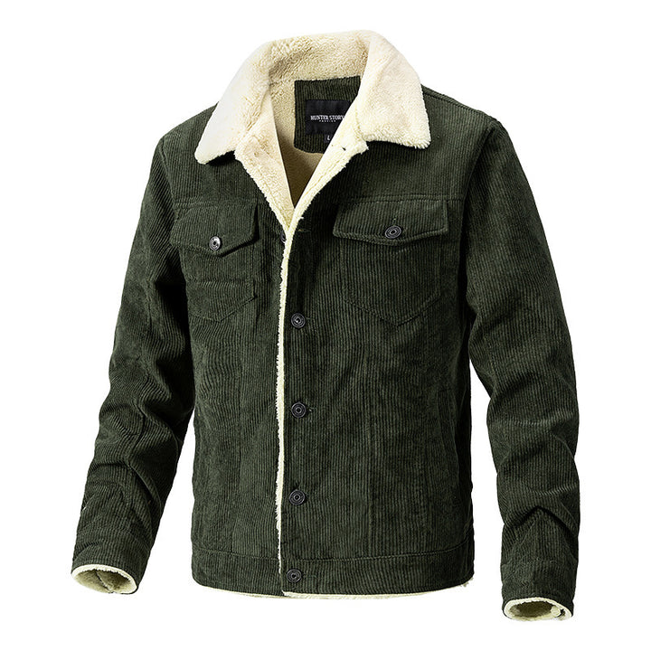Herren Kordjacke mit weichem Teddyfutter Aliams