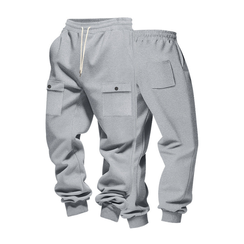 Herren Cargo-Jogginghose mit Multitaschen-Design und elastischem Bund Aliams