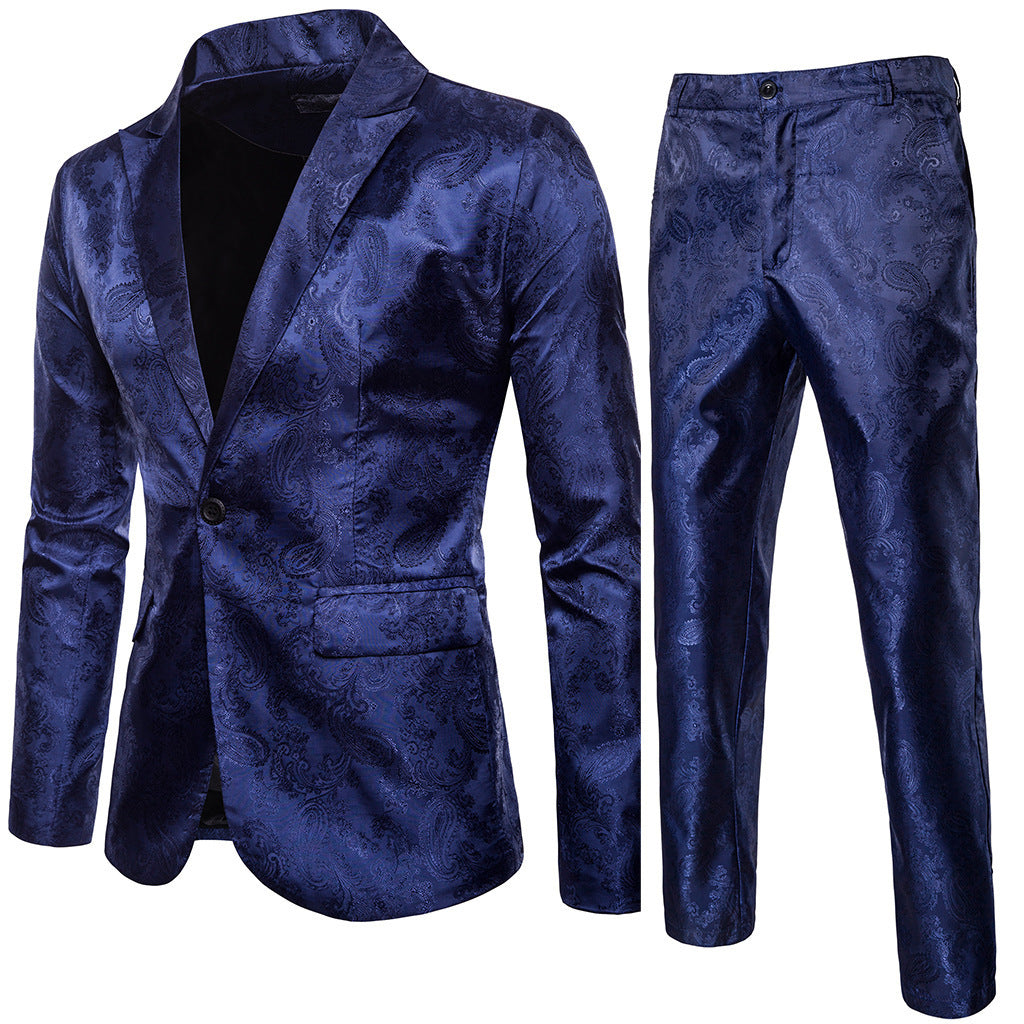 Herren elegantes Anzug-Set mit feinem Paisleymuster Aliams