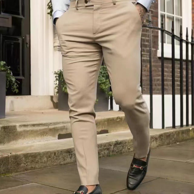 Herren Elegante Slim-Fit Anzughose Aliams