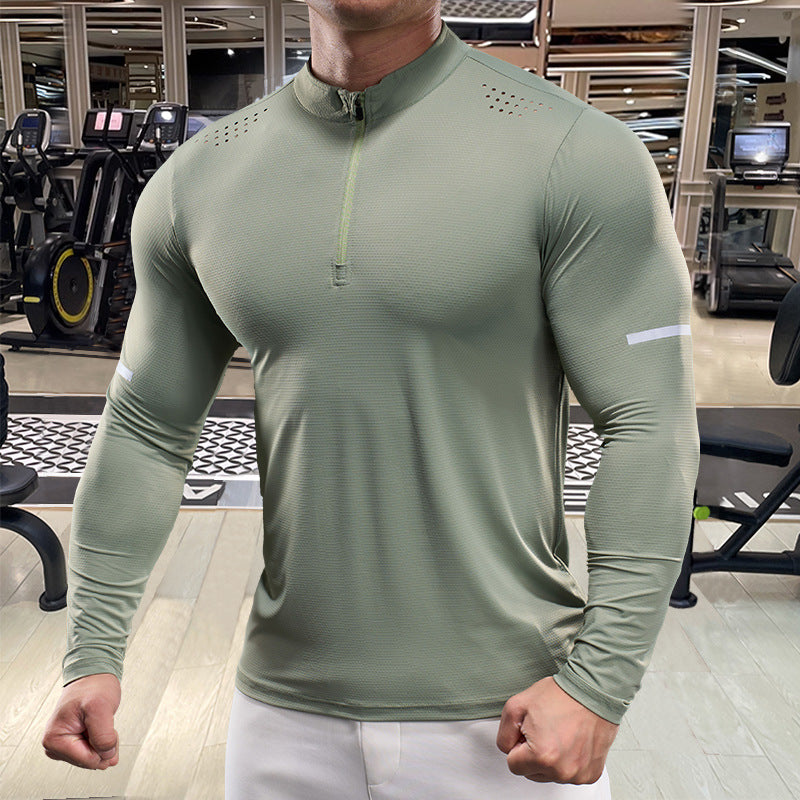 Herren Sportliches Langarm-Funktionsshirt Aliams