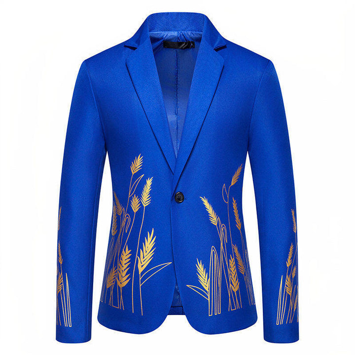 Herren eleganter Blazer mit floralen Stickereien Aliams