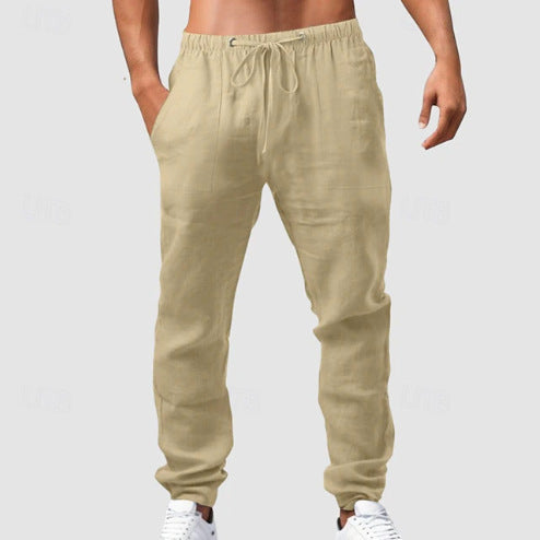 Herren Baumwoll-Jogginghose mit elastischem Bund und praktischen Taschen Aliams