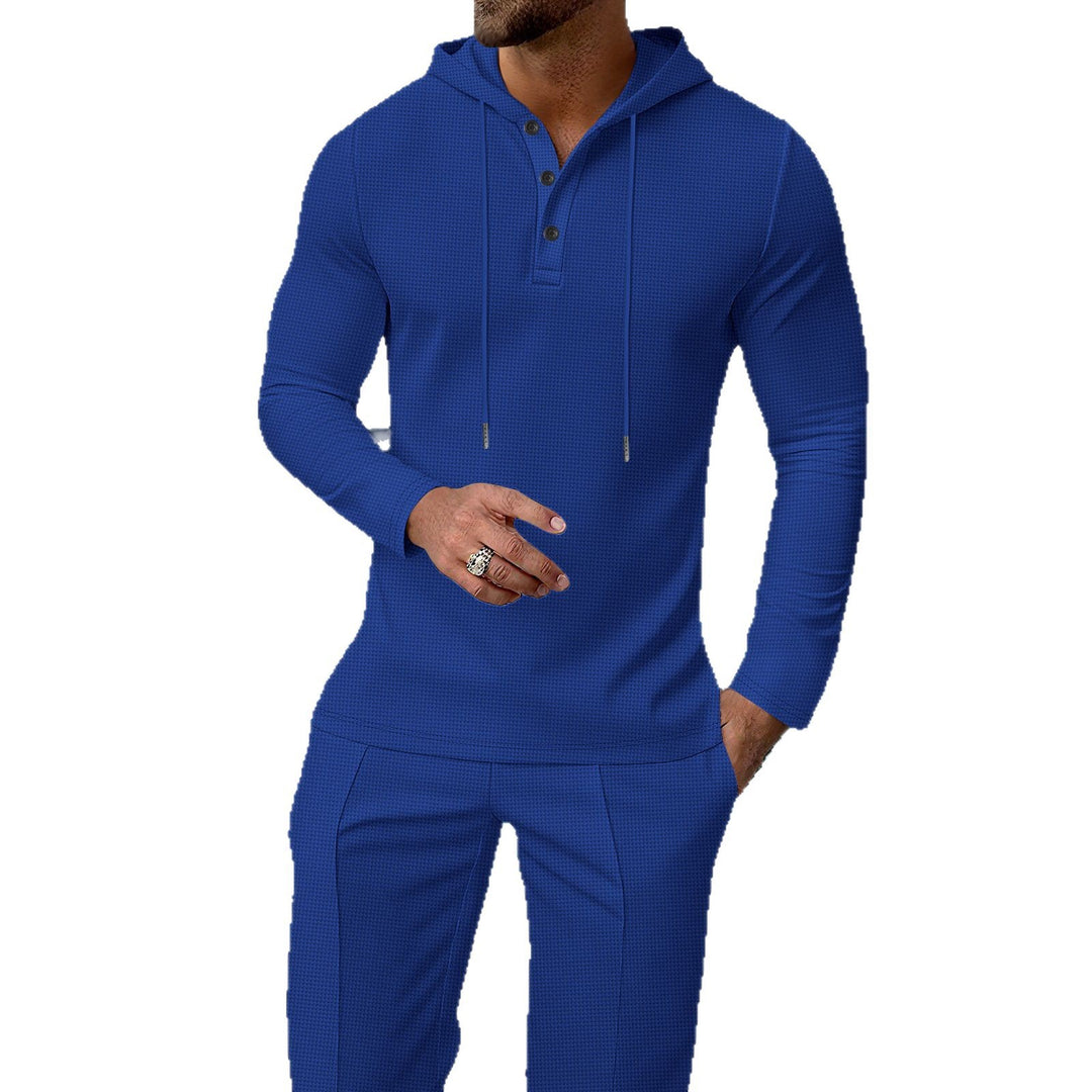 Herren sportives Hoodie und Jogginghose Set im strukturierten Design Aliams