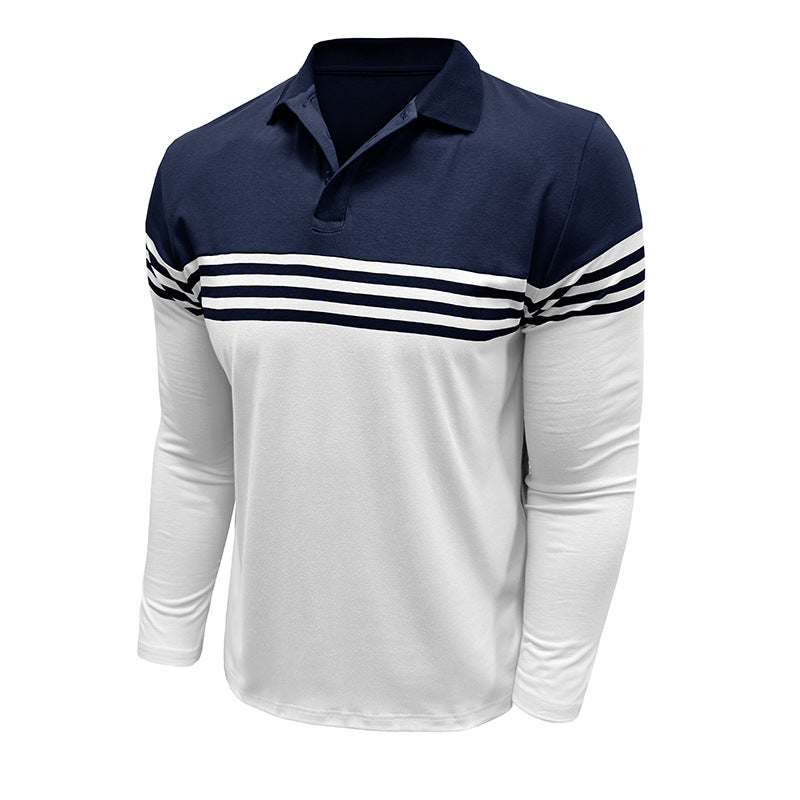 Herren Poloshirt mit modischem Streifenmix und hochwertigem Baumwollmaterial Aliams