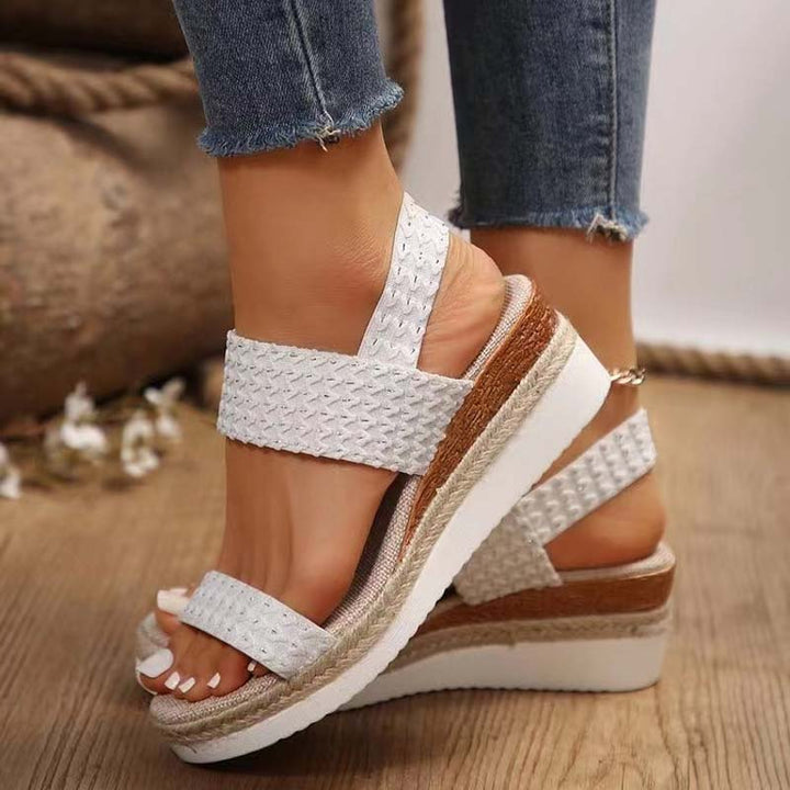 Aliams | Bequeme Sommer Plateau Sandalen mit Keil für Frauen
