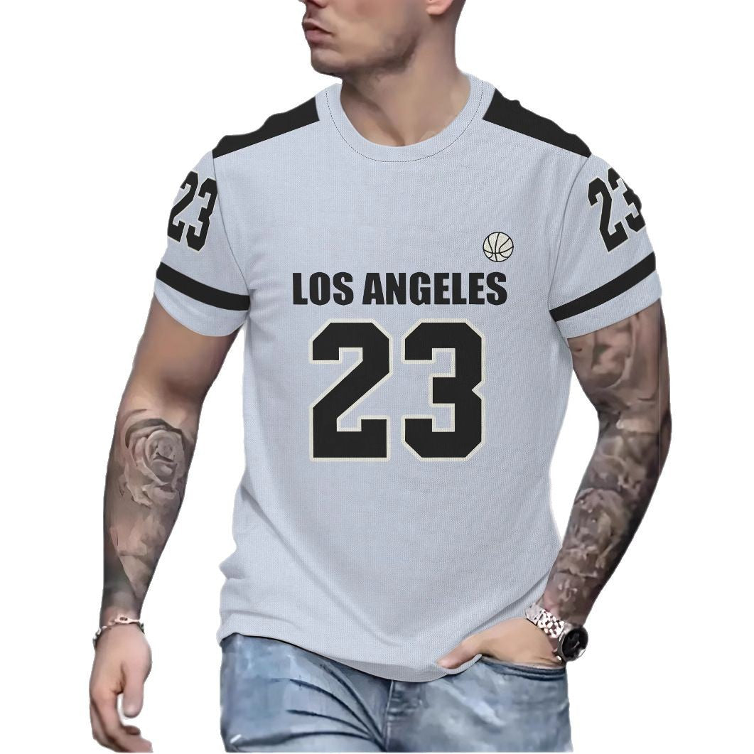 Herren Sportliches Basketball-T-Shirt mit auffälligem Grafikdruck Aliams