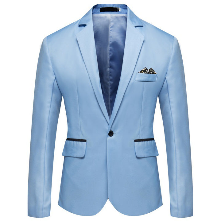 Herren Eleganter Blazer mit seidig-matter Oberfläche und Knopfdetails Aliams