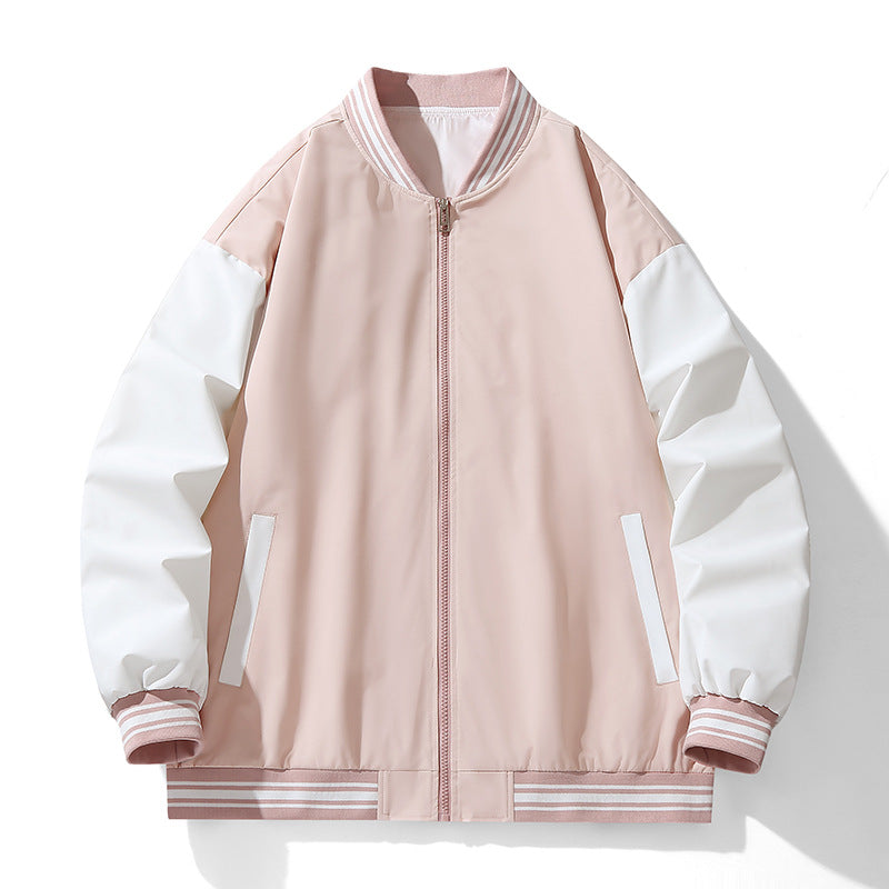 Herren sportliche Bomberjacke mit kontrastierenden Ärmeln Aliams