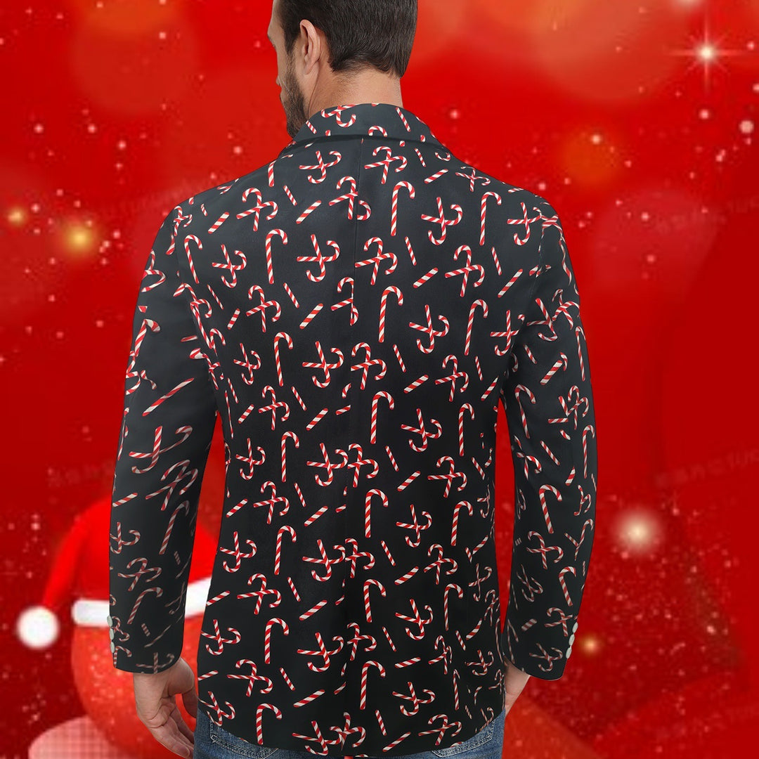 Herren festlicher Blazer mit Schleifen- und Zuckerstangenmuster Aliams