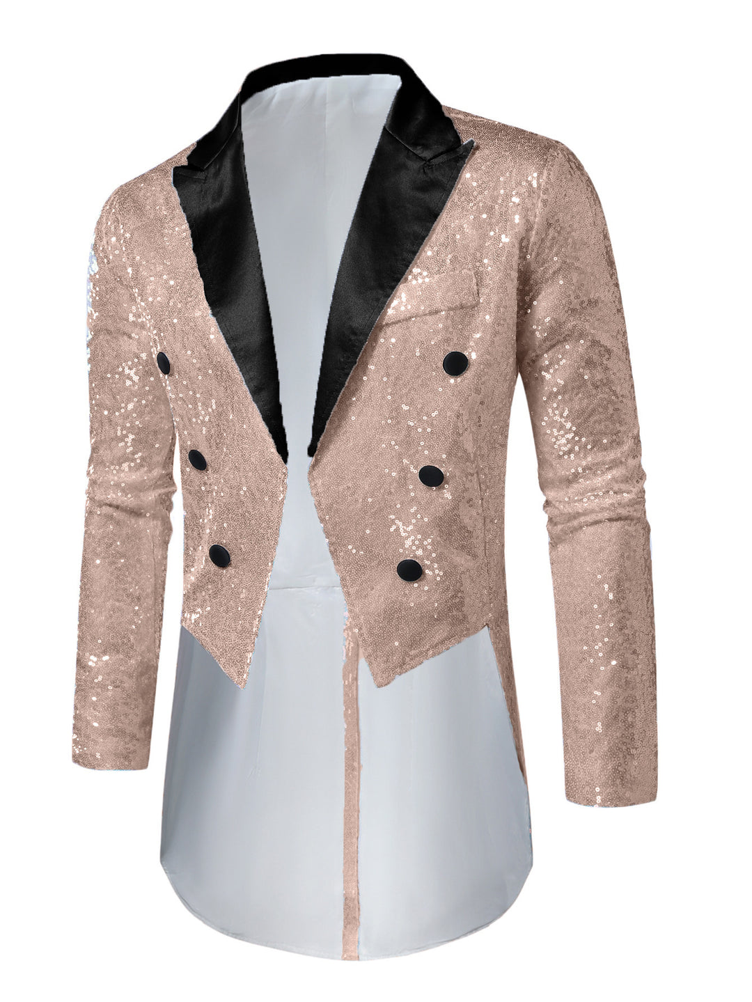 Herren glitzernde Smokingjacke mit elegantem Schnitt und schimmernden Pailletten Aliams