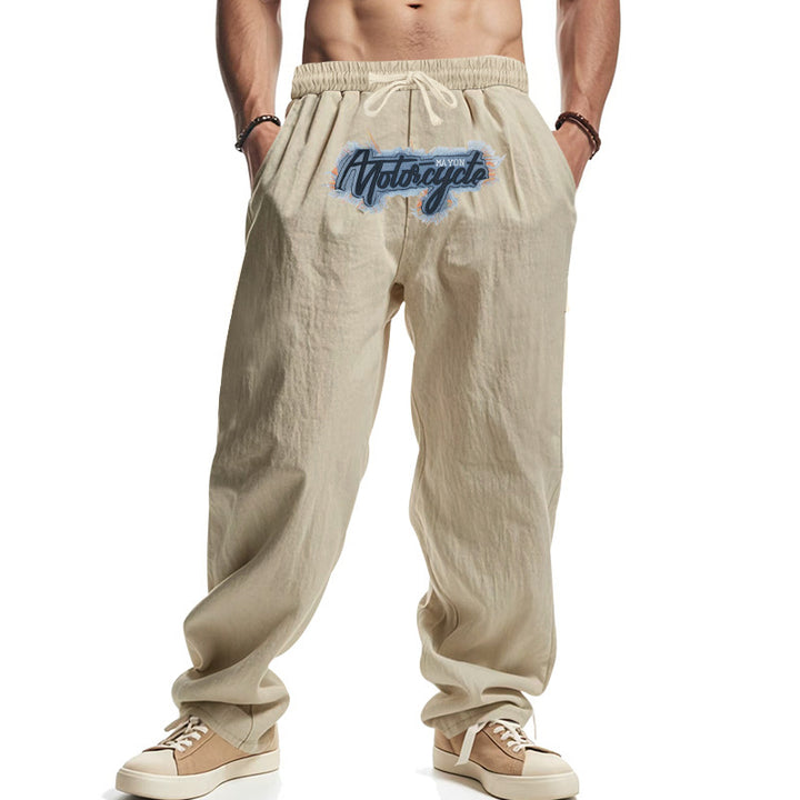 Herren Bequeme Freizeit-Pants mit elastischem Bund und seitlichen Taschen Aliams