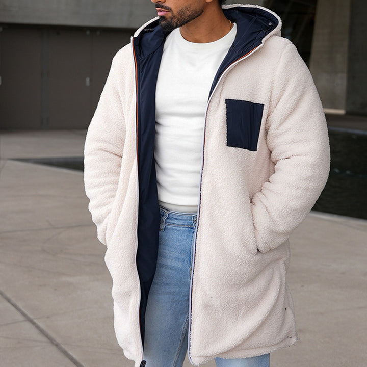 Herren umkehrbare Winterjacke mit weichem Innenfutter Aliams