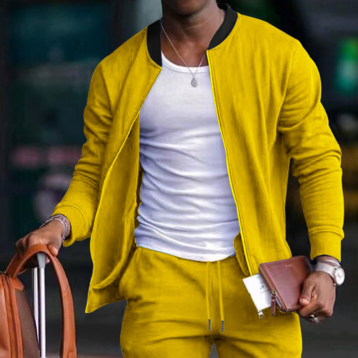 Herren sportliche Bomberjacke mit elastischen Einsätzen und praktischem Reißverschluss Aliams